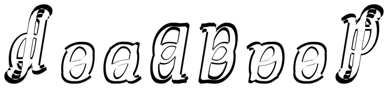 Ambigram for deadbeef in Caladea-italic